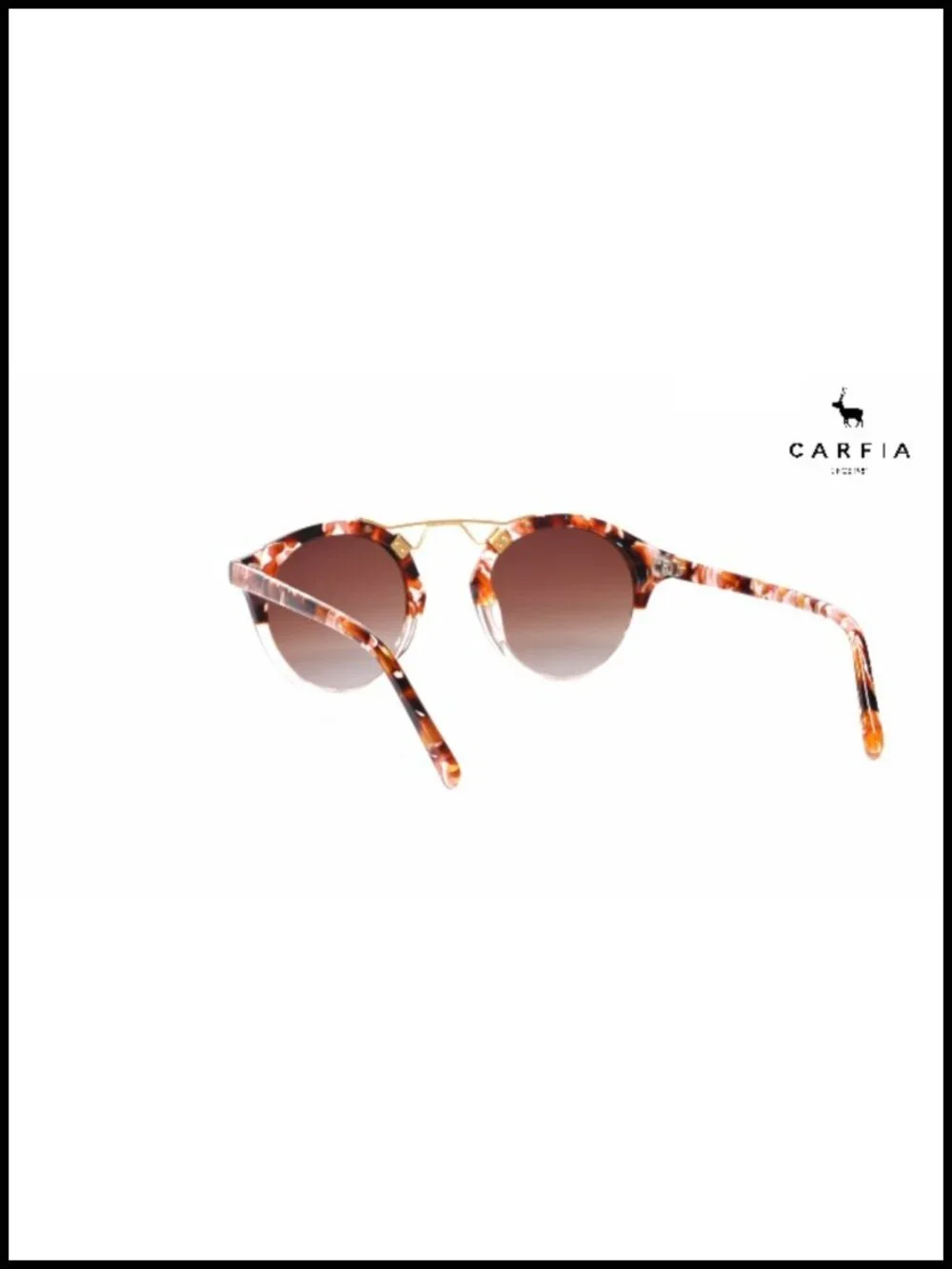 Round Acetate Sunglasses for Women UV Protection Retro Metal  display picture 3